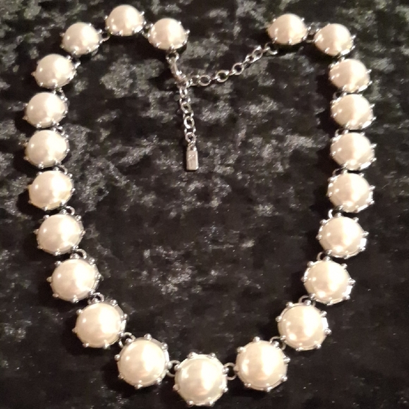 Vera Wang Silver Necklace with White Accents - Picture 1 of 6